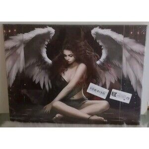 Angel Canvas Art Framed Picture Wall Hanging Home Decor Spiritual Religious NIP